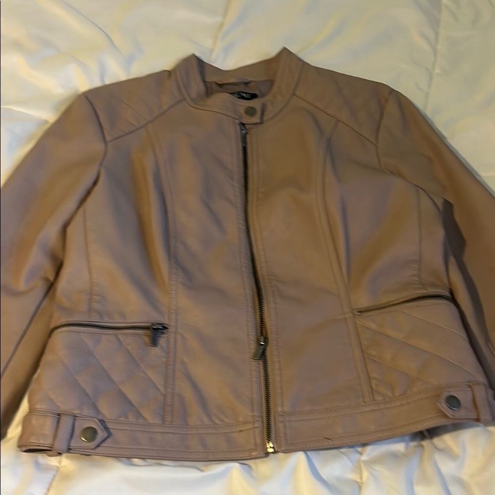 Women's Tan leather Jacket